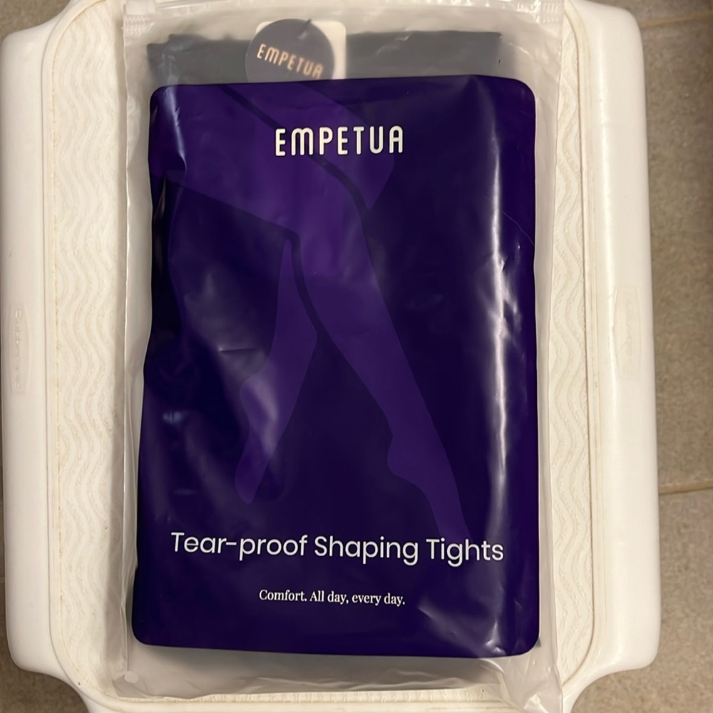Black tear-proof shaping tights size XL - Picture 4 of 10
